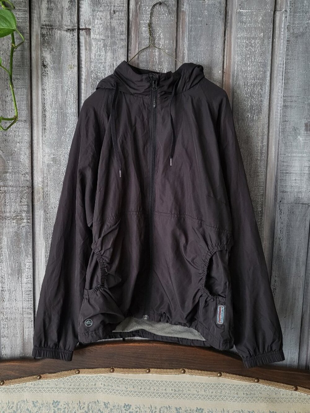 Stormtech Tritium Shell Windbreaker Jacket Black Water-Resistant Rollup Hood M